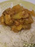 Tender chicken with pineapple and curry