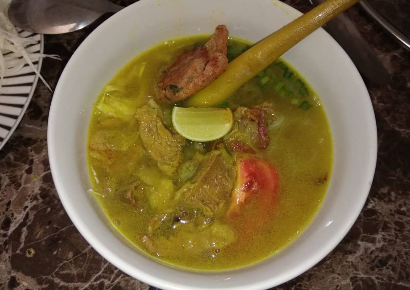 Soto Daging Kuah Kuning non-Santan