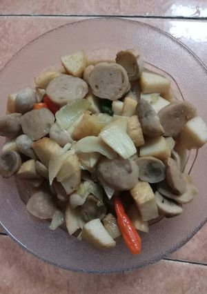 Foto resep Jamur baso otak otak saus tiram😂