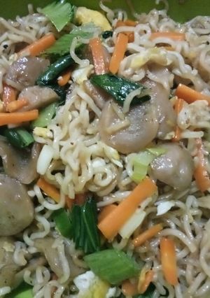 Foto resep Mie goreng bakso