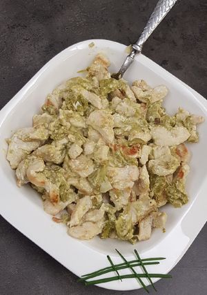 Une photo de Poulet aux asperges