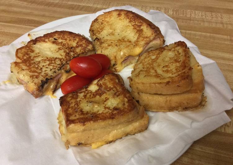 Steps to Make Super Quick Homemade Monte Cristo Grilled Sandwich