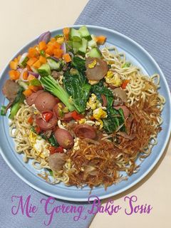 Foto resep 161. Mie Goreng Bakso dan Sosis 🌶️🌶️