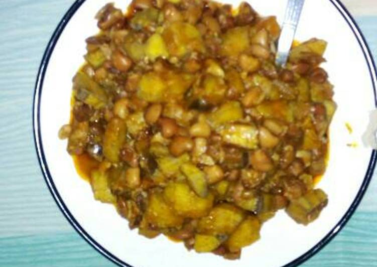 Beans and riped plantain