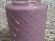 A picture of blueberry no bake cheesecake