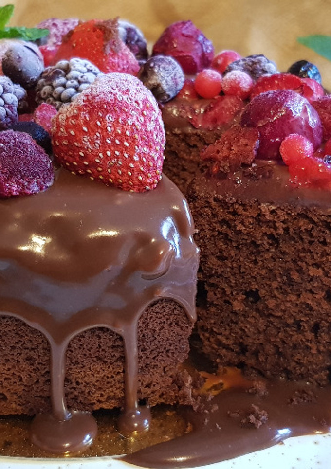 Una foto de MayoChocolat Cake (Bizcocho de chocolate y mayonesa)