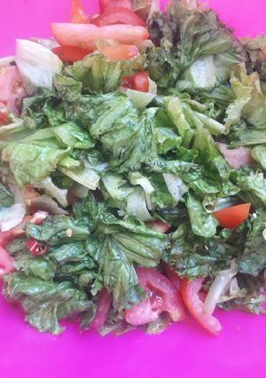 Hình của món Rau xà lách trộn giấm đường.