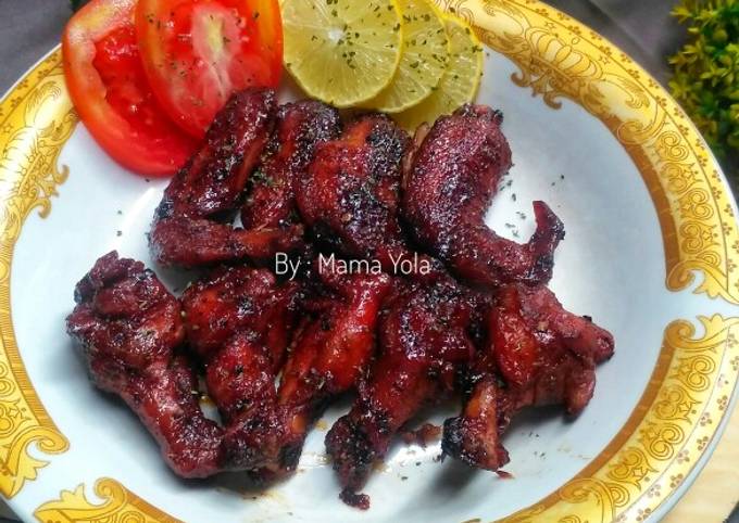 Chiken Wings Lada Hitam Panggang (Oven)