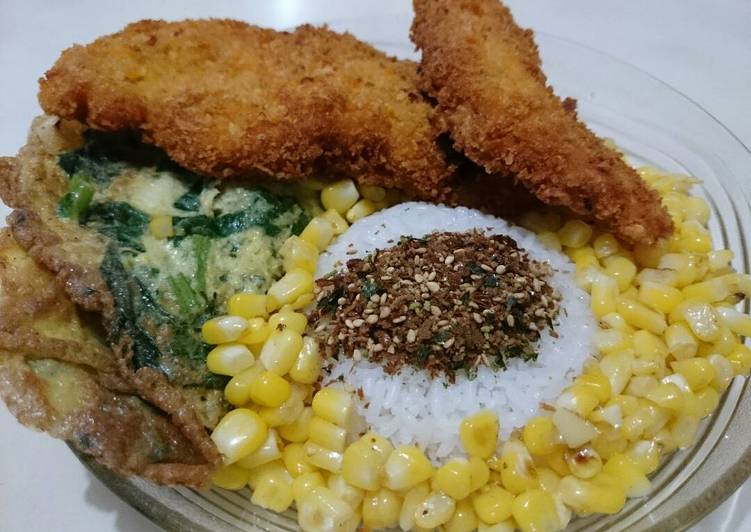 Chicken Katsu Rice - Nasi Bistik Ayam