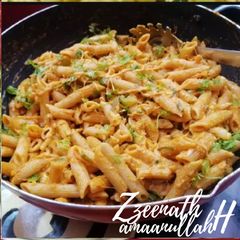 A picture of Cheesy Desi Penne.