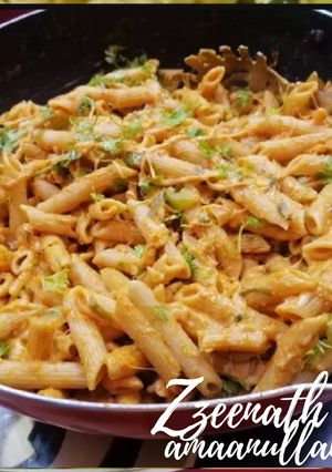 A picture of Cheesy Desi Penne.