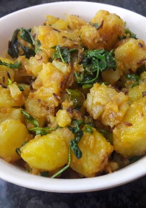 A picture of Utter Pradesh Hing jeera aloo.