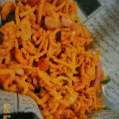 Karachi road side Sev chaat A picture of Karachi road side Sev chaat.