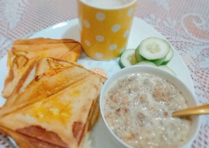 Toast bread and oat