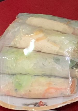 Hình của món Bò bía chay.