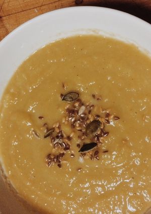 Una foto de Puré de calabaza