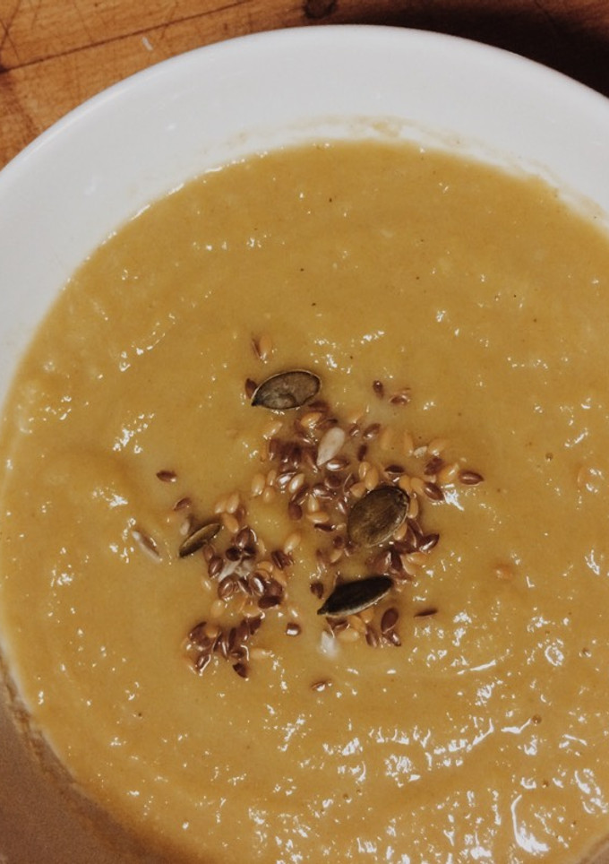 Una foto de Puré de calabaza