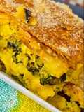 EMPANADA XXL DE 🥬ACELGA🥬, 🥦COLIFLOR🥦 Y 🧅CEBOLLA🧅CARAMELIZADA CON 🧀🧀QUESO 🧀 🧀