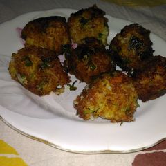 Leftover rice fritters A picture of Leftover rice fritters.