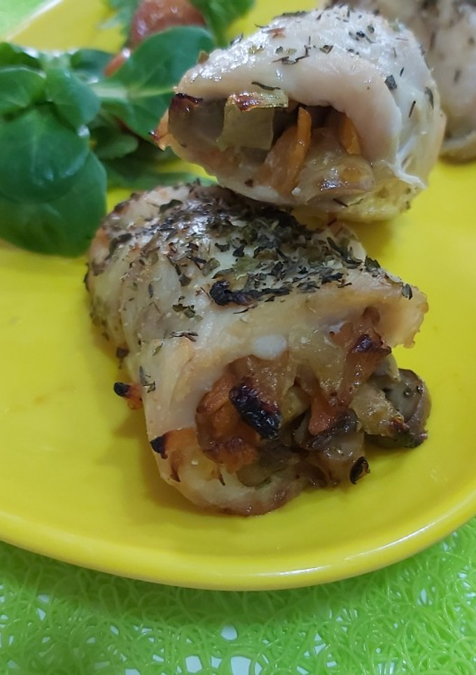 Una foto de Rollitos de primavera 🥕🥕🍗🍗