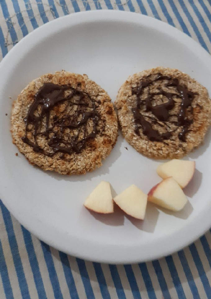 Una foto de Galletas saludables de manzana coco y avena SIN GRASA NI AZÚCAR