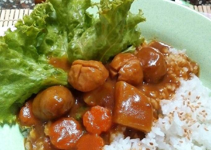 Langkah Mudah untuk Menyiapkan Bakso kuah Kari Jepang Anti Gagal