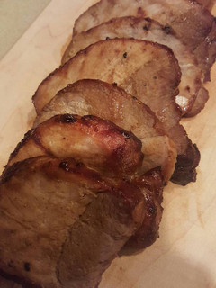 A picture of Pork roast apple mustard glaze.
