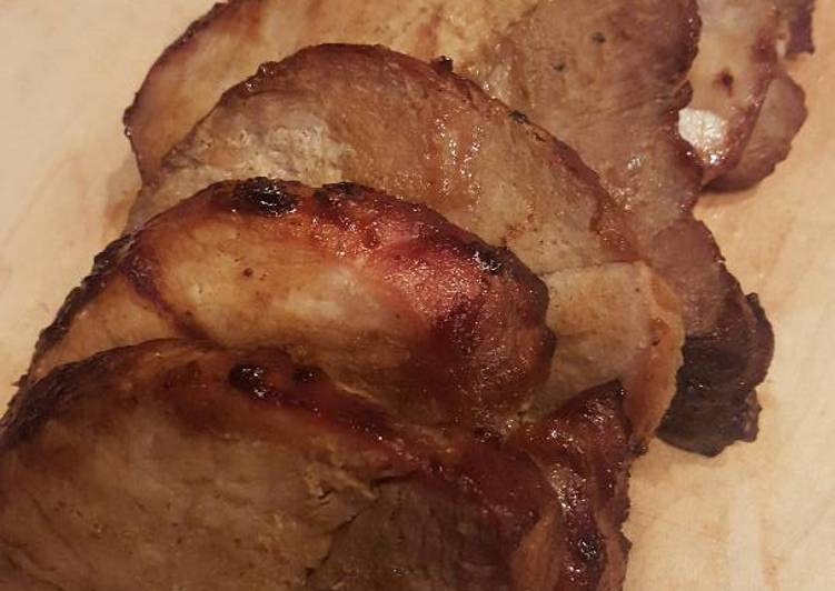 Recipe of Quick Pork roast apple mustard glaze
