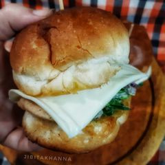 A picture of Chicken Salami Burger.