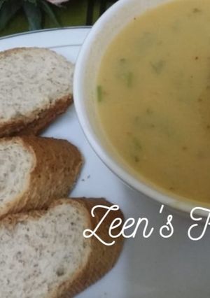 A picture of Oats and Lentil Soup.