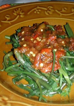 Foto resep Rujak kangkung ala saya