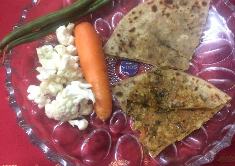 Steps to Make Perfect Mixed veg stuffed paratha