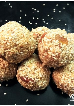 A picture of Til Coconut with dryfruits Laddu.