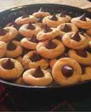 Galletas de cacahuate con kisses