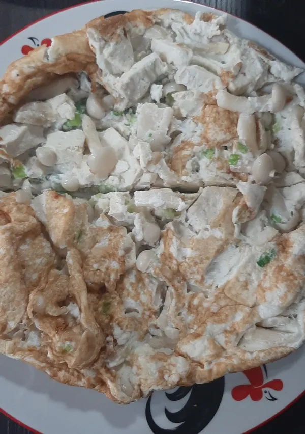 Dadar Putih Telur Isi Tahu dan Jamur Untuk Diet Dadar Putih Telur Isi Tahu dan Jamur Untuk Diet