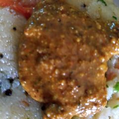 Madras podi n ghee goes well with upma/dosa n idlis A picture of Madras podi n ghee goes well with upma/dosa n idlis.