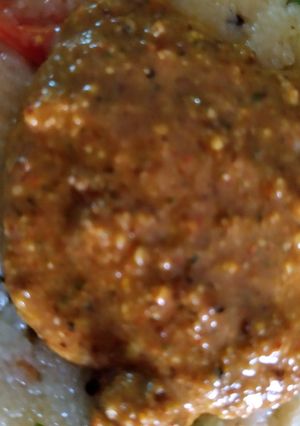 A picture of Madras podi n ghee goes well with upma/dosa n idlis.