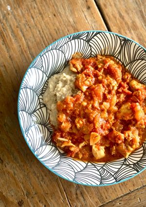 A picture of Tomato Chicken Curry.