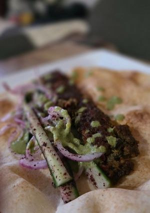 A picture of Sheet pan kabab.