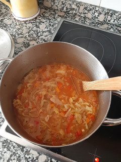 Una foto de Sopa de col