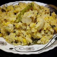 A picture of Arisi upma (rice rava upma).