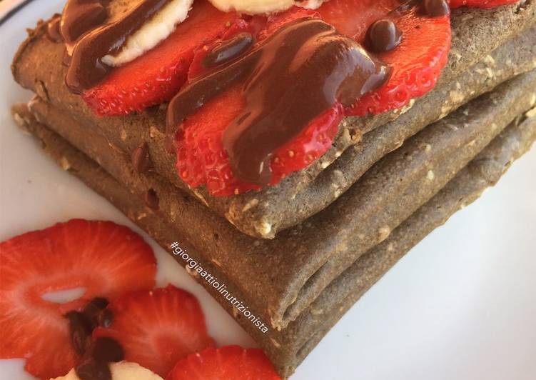 Crêpes di albumi al cacao