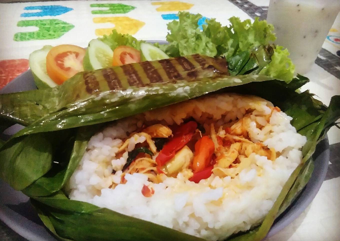Nasi bakar ayam kemangi