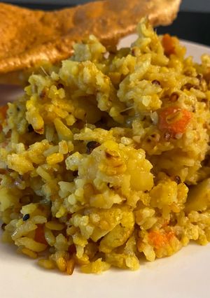 A picture of Moong daal khichdi.
