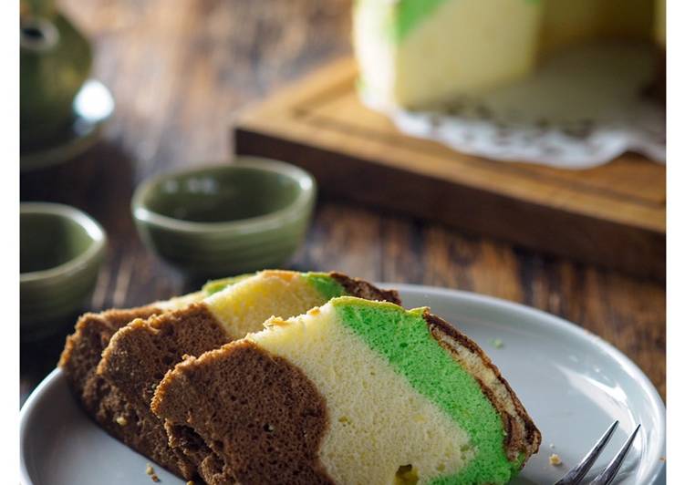 Resep Choco Pandan Chiffon Cake, Sempurna