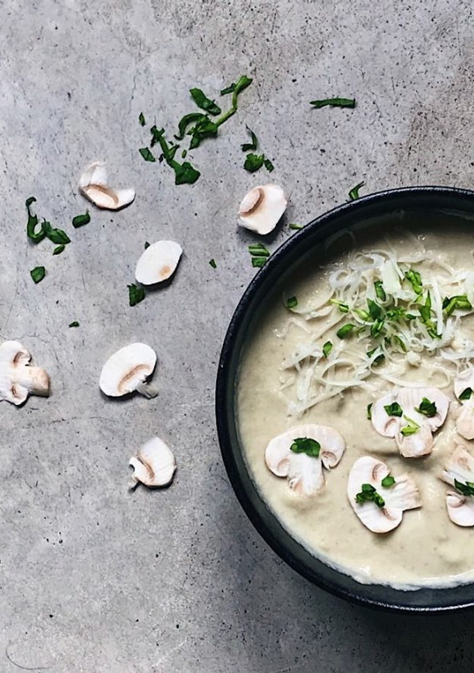 Una foto de Crema de champiñones con Thermomix fácil y sabrosa