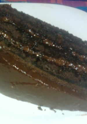 Una foto de Pastel de triple chocolate