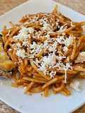 Spaghetti con salsa comercial