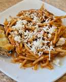 Spaghetti con salsa comercial