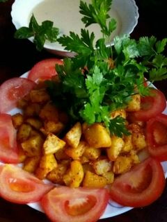 صورة لوصفة بطاطا بالكزبره